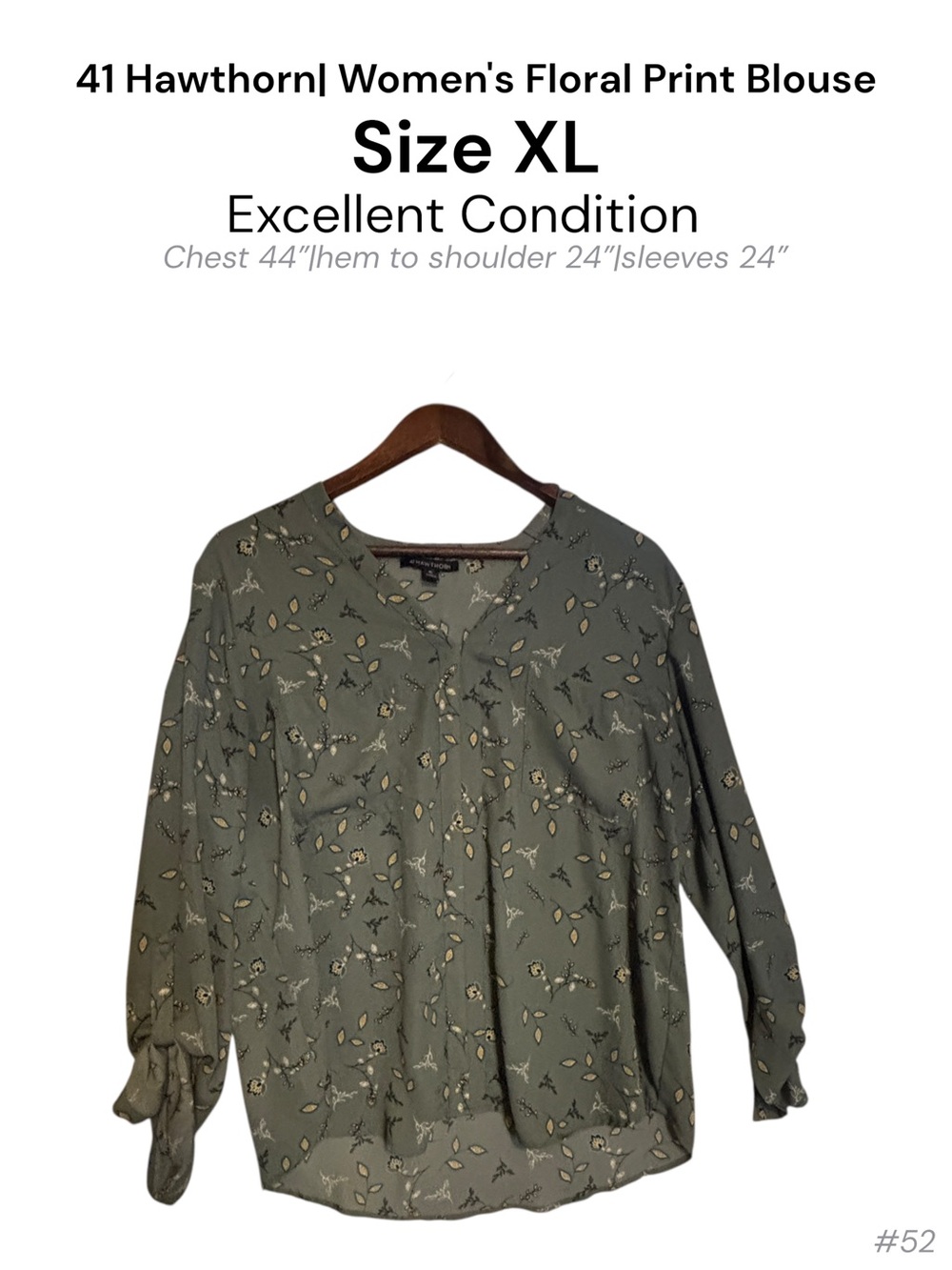 41 Hawthorn Women’s XL Button Down Shirt | Classic Casual Blouse